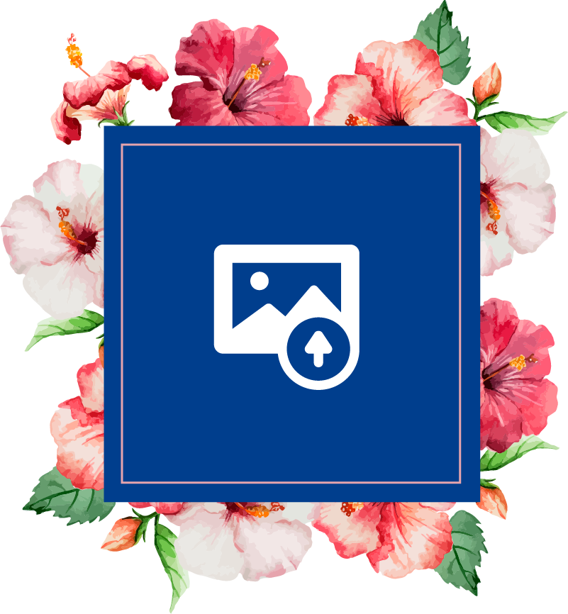 Vinyl tapijt natuur hibiscus bloemen ontwerp - TenStickers