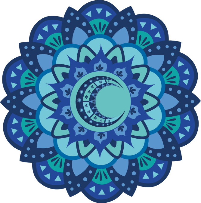 Vinyl tapijt natuur uitgebreide botanische mandala - TenStickers