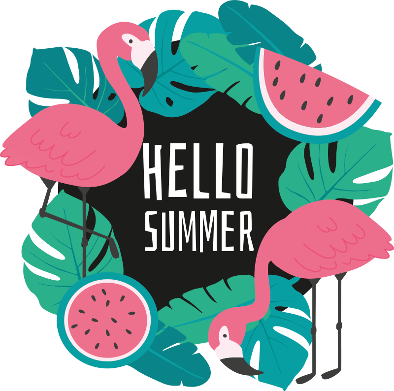 Vinyl tapijt natuur tropisch flamingo ontwerp - TenStickers