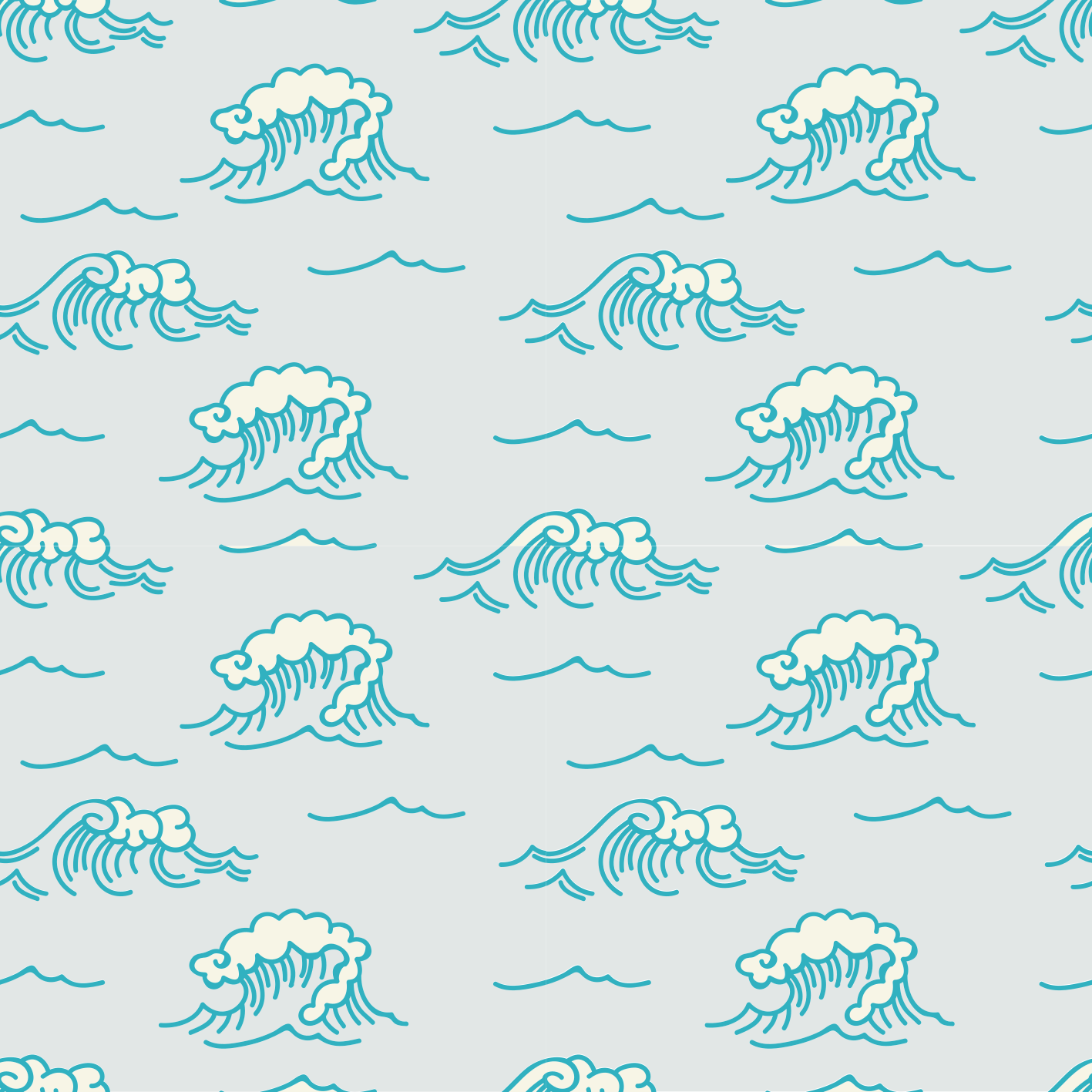 Vinyl tapijt natuur golfpatroon ontwerp - TenStickers