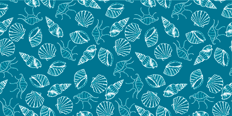 Vinyl tapijt natuur schelpstijl - TenStickers