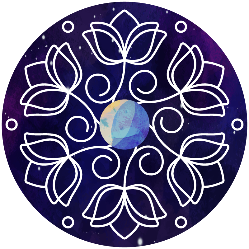 Vinyl tapijt natuur lotus patroon ontwerp - TenStickers