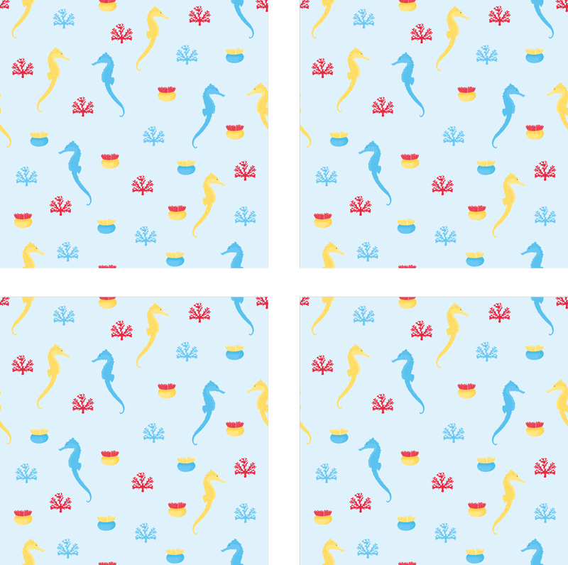 Vinyl tapijt natuur zeepaard natuur spetter - TenStickers