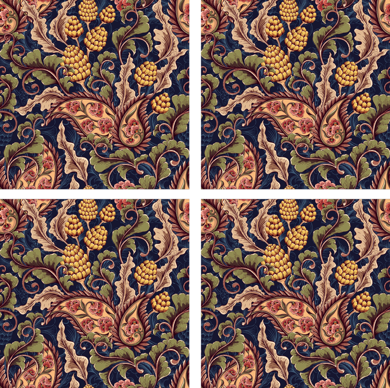 Vinyl tapijt natuur met bloemenmotief - TenStickers