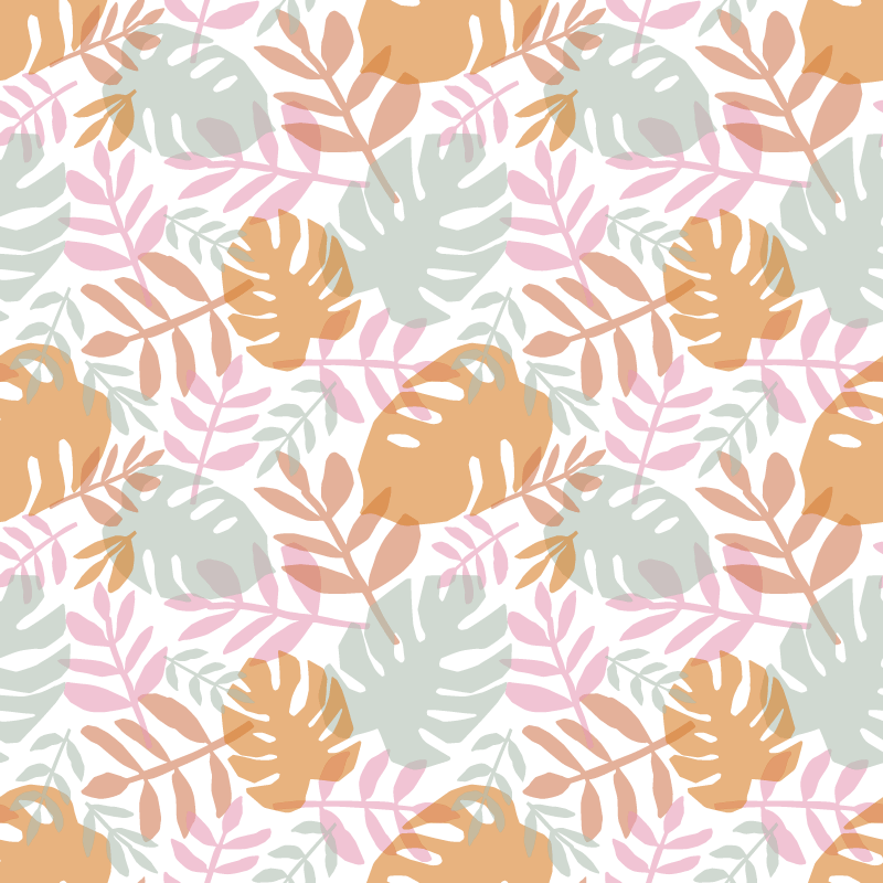 Vinyl tapijt natuur bladmotief in groen - TenStickers