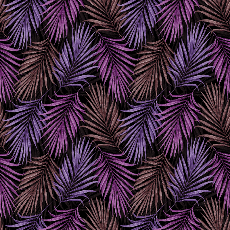 Vinyl tapijt natuur paarse bladmotief - TenStickers