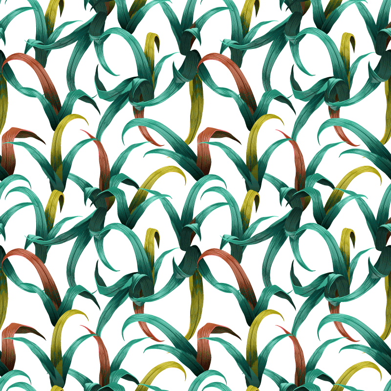 Vinyl tapijt bloemen en planten mooi tropisch ontwerp - TenStickers