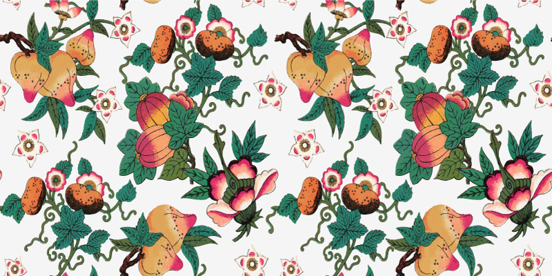 Vinyl tapijt bloemen en planten multicolor zomerprint - TenStickers