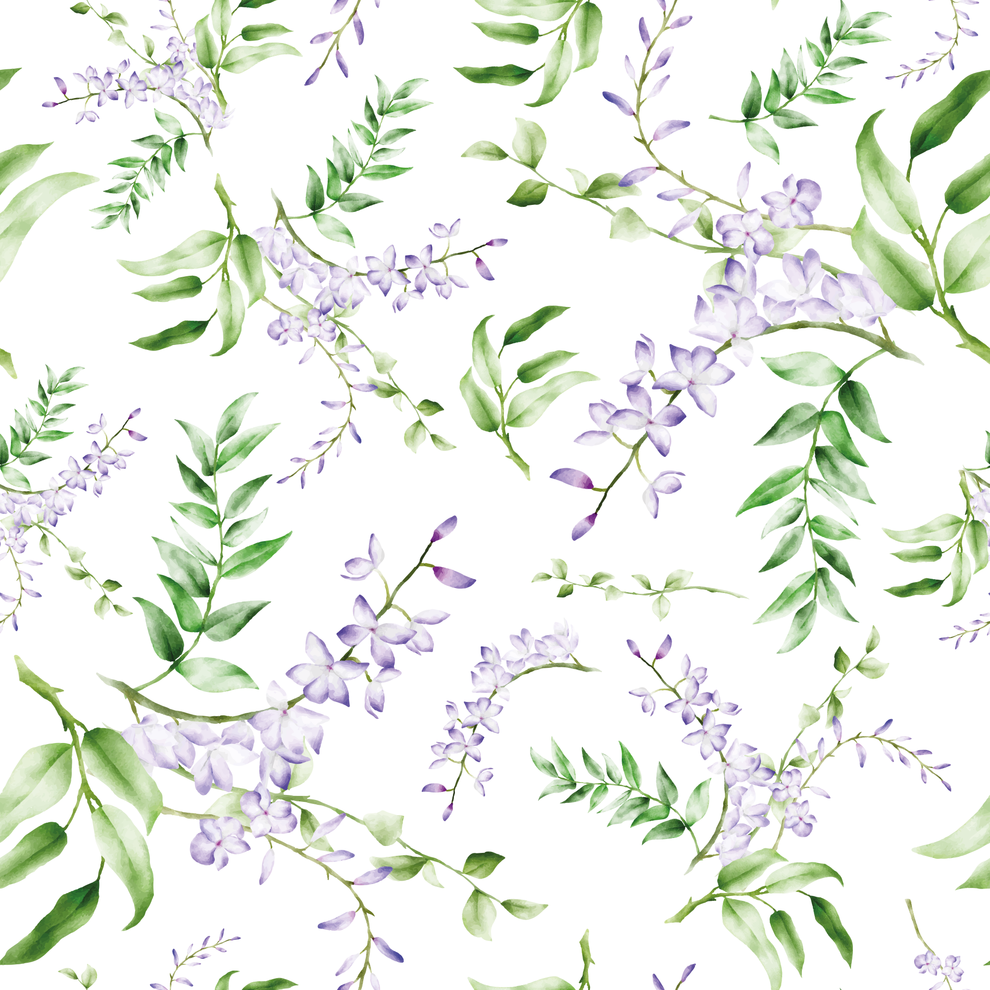 Vinyl tapijt bloemen en planten lavendel motief - TenStickers