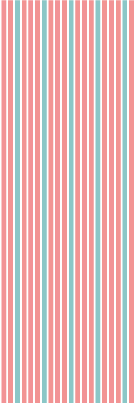 Vinyl tapijt slaapkamer retro blauw en roze patroon - TenStickers
