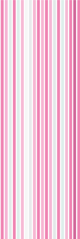 Vinyl tapijt slaapkamer verticaal roze en wit patroon - TenStickers
