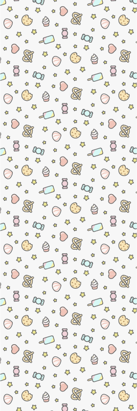 Vinyl tapijt slaapkamer schattige baby snacks met gezicht - TenStickers