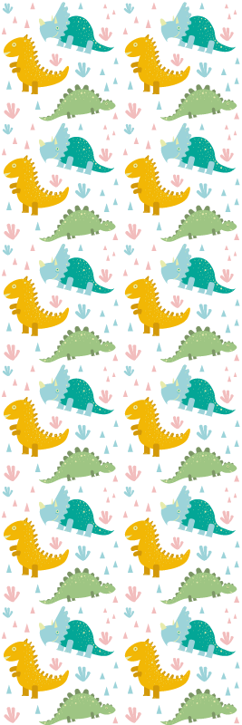 Vinyl tapijt slaapkamer schattig dinosaurussen patroon - TenStickers