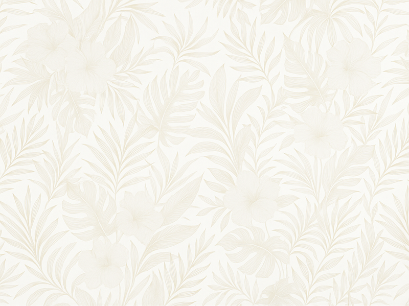 Vinyl tapijt slaapkamer neutral tropical - TenStickers