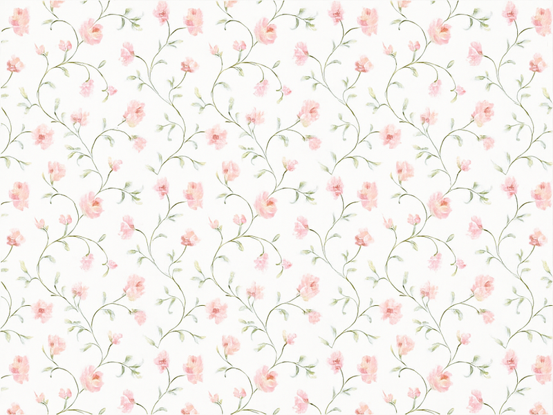 Vinyl tapijt slaapkamer botanische roze bloem - TenStickers