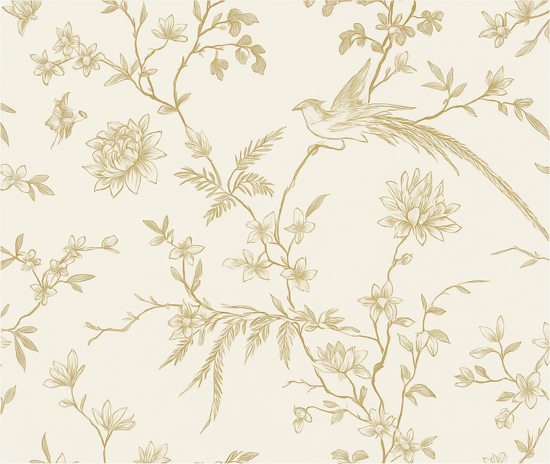 Vinyl tapijt slaapkamer elegant bloemenpatroon - TenStickers