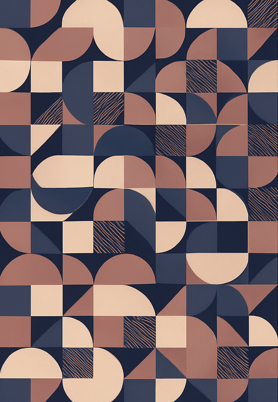 Vinyl tapijt slaapkamer abstract paars geometrisch ontwerp - TenStickers