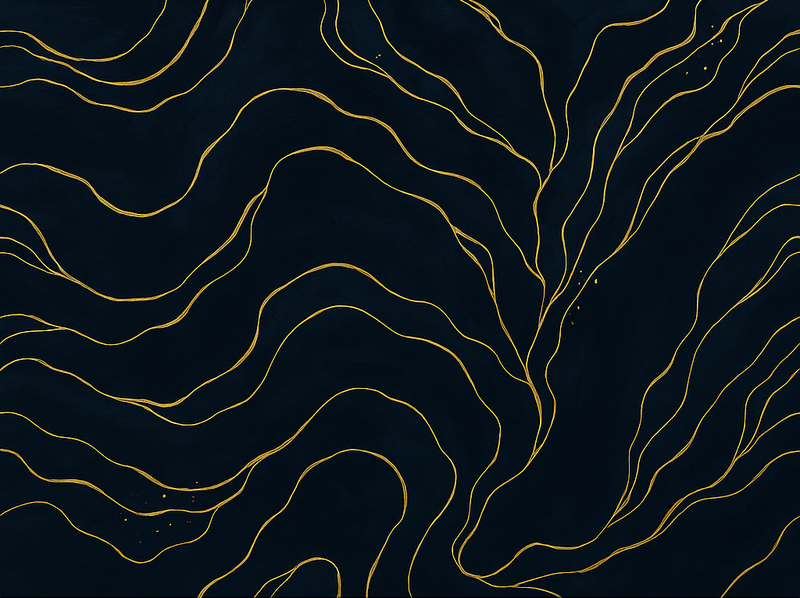 Vinyl tapijt slaapkamer donkerblauw en gouden marmer - TenStickers