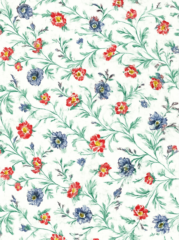 Vinyl tapijt slaapkamer retro bloemen design - TenStickers