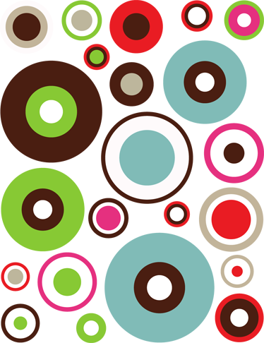 Vinyl tapijt geometrisch eenvoudige geometrische cirkels - TenStickers
