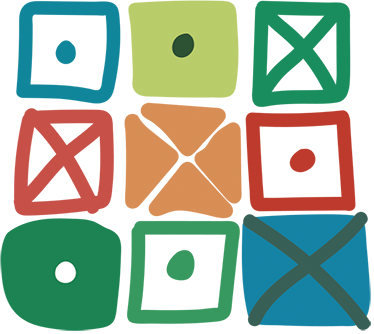 Vinyl tapijt geometrisch design van verschillende vierkanten - TenStickers