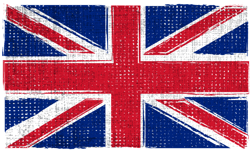 Vinyl tapijt geometrisch uk grunge vlag - TenStickers