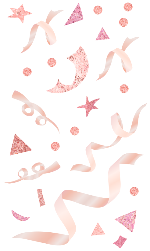 Vinyl tapijt geometrisch lichtroze confetti - TenStickers