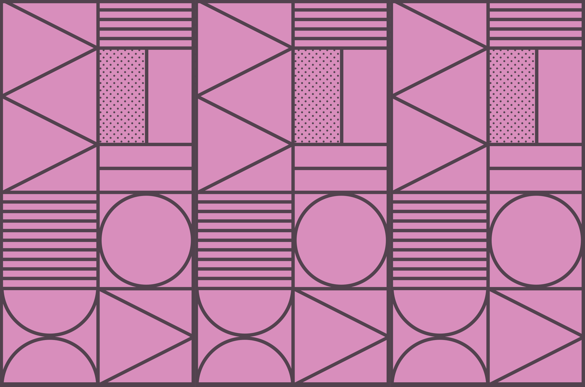 Vinyl tapijt geometrisch roze en grijs kleurblok - TenStickers