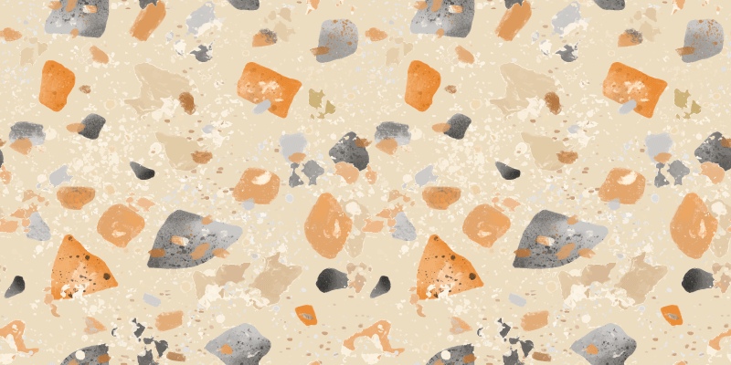 Vinyl tapijt geometrisch monochroom terrazzo patroon - TenStickers