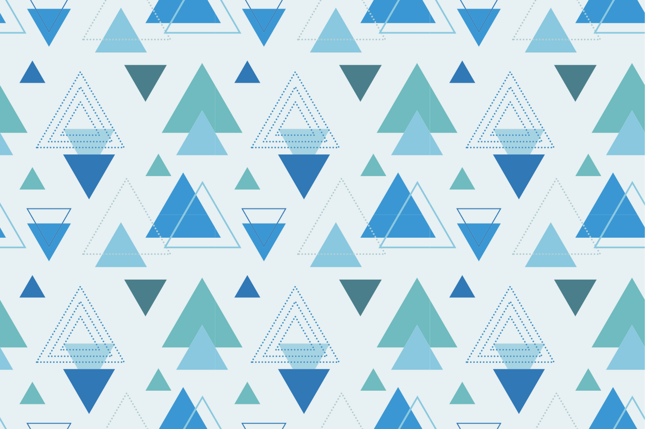 Vinyl tapijt geometrisch blauw driehoek patroon - TenStickers