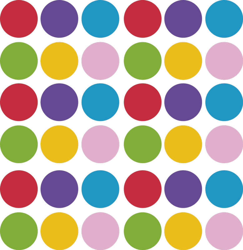 Vinyl tapijt geometrisch kleurrijk cirkelpatroon - TenStickers