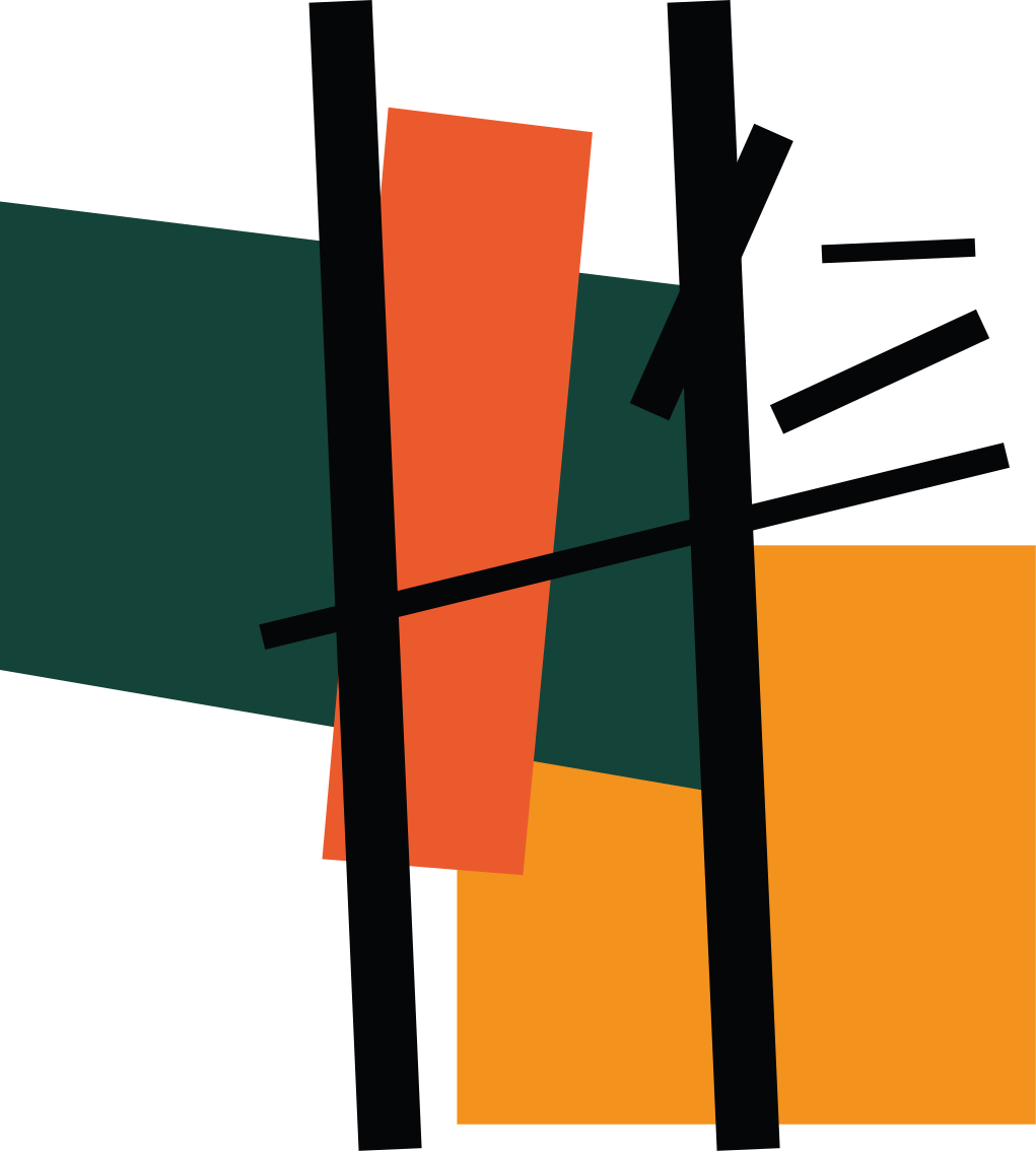 Vinyl tapijt geometrisch abstracte kleuren secties - TenStickers