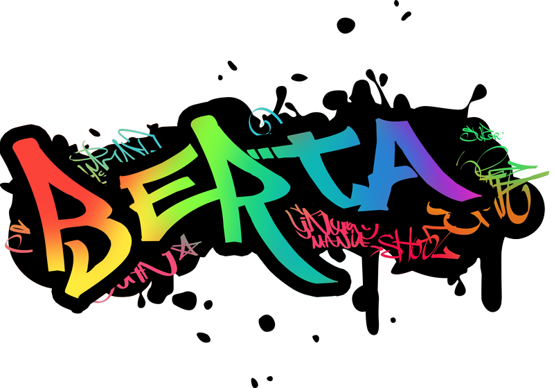 Vinyl tapijt kind met personaliseerbare graffiti naam - TenStickers