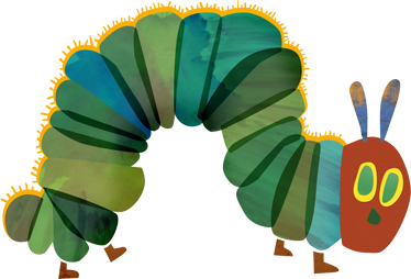 Vinyl tapijt kind rupe de onverzadigbare - TenStickers