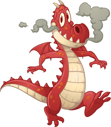 Vinyl tapijt kind rode draak - TenStickers