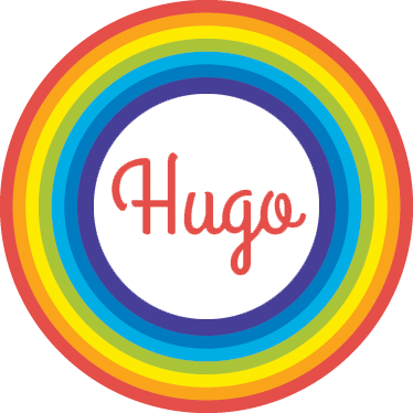 Vinyl tapijt kind regenboogcirkel met naam - TenStickers