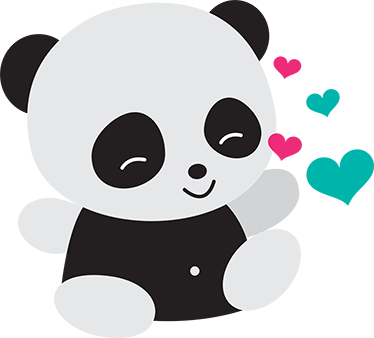 Vinyl tapijt kind schattige panda beer - TenStickers
