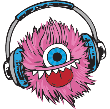 Vinyl tapijt kind roze harige monster - TenStickers