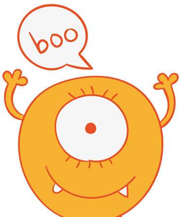 Vinyl tapijt kind monster gele kast sticker - TenStickers