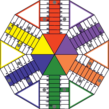 Vinyl tapijt kind geometrisch parchis bordkleefsel - TenStickers
