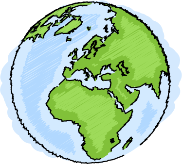 Vinyl tapijt kind wereldkaart groen en blauw - TenStickers