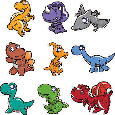 Vinyl tapijt kind dinosaurusstickers voor baby's - TenStickers