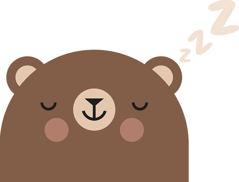 Vinyl tapijt kind met kinderbedbeer - TenStickers