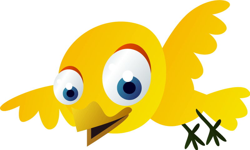 Vinyl tapijt kind gele vliegende vogel - TenStickers