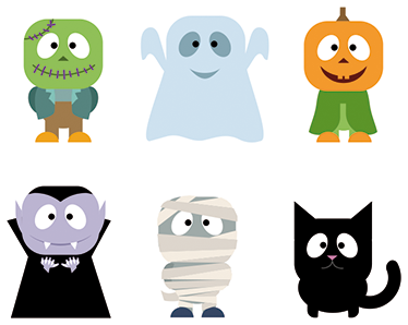Vinyl tapijt kind monsters halloween stickers - TenStickers