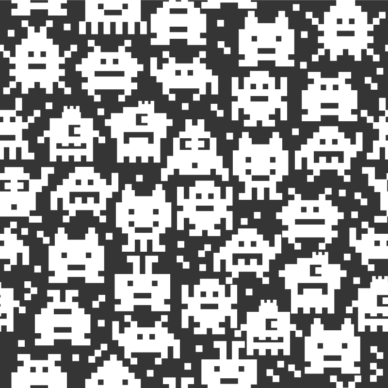 Vinyl tapijt kind videogame monsters - TenStickers
