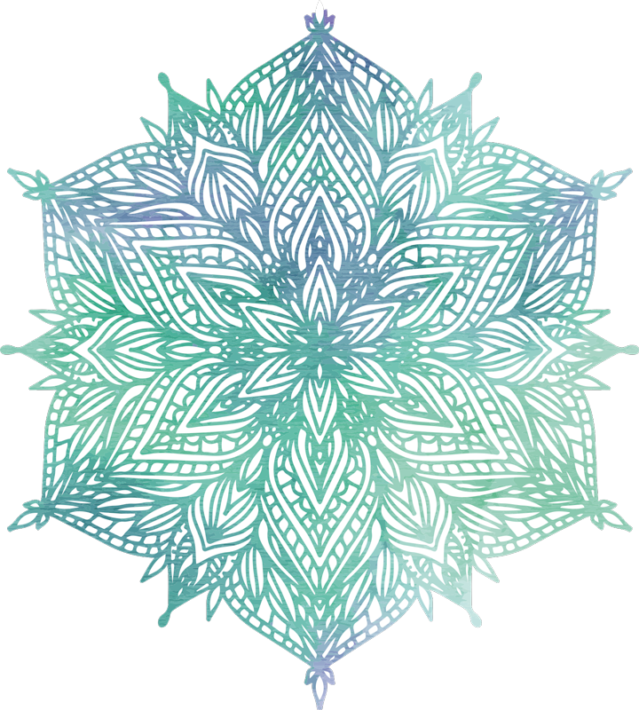 Vinyl tapijt slaapkamer turquoise mandala - TenStickers