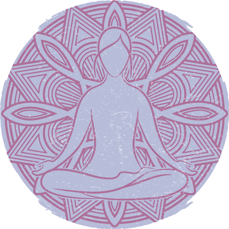 Vinyl tapijt slaapkamer yoga lotus bloem - TenStickers