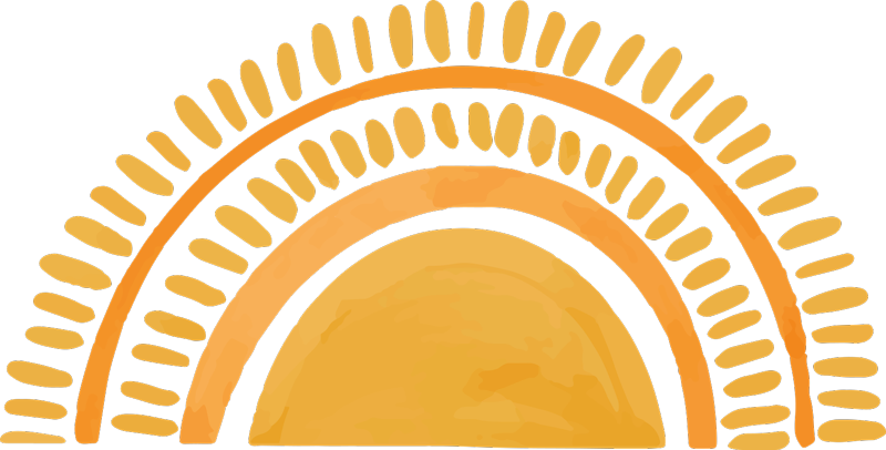 Vinyl tapijt slaapkamer getekende gele zon - TenStickers