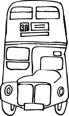 Vinyl tapijt slaapkamer decoratief londen bus - TenStickers